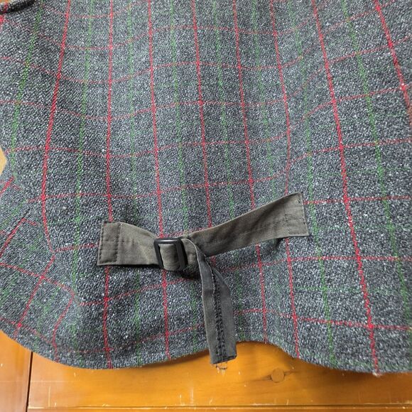 Vintage Johnson Woolen Mills Vest Size Large Wool Plaid Red Green Outdoor Zipper - Picture 9 of 12